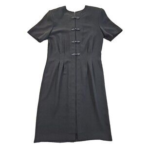 Debra Michaels Collection Dress Women's Size 14 Black Short Sleeve Embroidery